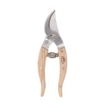 Rivanto® Edelstahl Zimmerpflanzenschere mit Holzgriff, ergonomisch Länge 17 cm mit Sicherung 