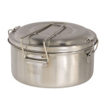 Rivanto® Edelstahlcampingtopf Ø15 x 8 cm Outdoor Kochtopf 