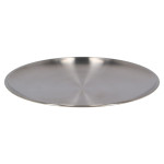 Rivanto® Edelstahlteller Ø 23 cm, Höhe 1,5 cm Picknickteller Mehrwegteller Campingteller 