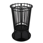 Rivanto® Feuerkorb mit Funkenschutz und Bodenplatte Ø 40 x 64,5 cm zerlegbare Feuerstelle Lagerfeuer 