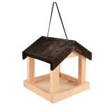 Rivanto® Futterhaus mit Dach, hängend, aus Kieferholz, 22,2 x 21,6 x 23,2 cm 