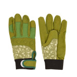 Rivanto® Garten Handschuhe gemustert S, Bodenhandschuhe für Garten und Beet, Arbeitshandschuhe mit Klettverschluss, atmungsaktiv 