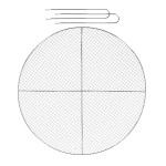 Rivanto® Grillrost Wellengitter Größe M Ø 60 x 2,4 cm für Feuerschale, verzinktes Eisen, Silber 