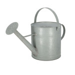 Rivanto® Große Altzink Gießkanne 8,7 Liter aus Zink, Grau, Outdoor Grießkanne mit großer Brause und 2 Griffen 