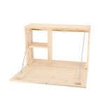 Rivanto® Hängende Wandbar aus Holz, Größe M, L 56 x B 58 x H 38 cm, ausklappbar, Deko-Element für Wintergarten und Innenbereich, Wandregal 