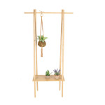 Rivanto® Indoor Kombi-Etagere, Bambus und Stahl, Holzdesign, in zwei Größen erhältlich 