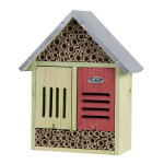 Rivanto® Insektenhotel mit Metalldach, Größe XL, L 14 x B 31,5 x H 38 cm, FSC-Kiefernholz, Insekten Haus XL