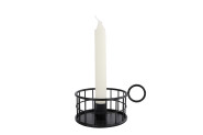 Rivanto® Kerzenhalter "Sam" schwarz Metall 