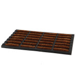 Rivanto® Kokos Türmatte Schuhbürste 39,5 x 59,5 cm, Höhe 3 cm, Gummi-Raster, Fußmatte 