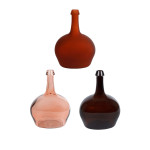 Rivanto® Kugelvase Graffa Victoria stilvolle Vase oder Kerzenständer braun Glas 