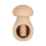 Rivanto® Nussknacker Buchenholz, modernes Design, 5,7 x 5,7 x 9,8 cm 