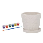 Rivanto® Paint-It-Yourself Blumentopf Insekten-Design Ø 13 x 12 cm 