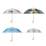 Rivanto® Regenschirm, Holzgriff, leicht, verschiedene Motive 