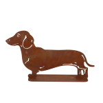 Rivanto® Rost Dackel, überall platzierbar, rostige Oberfläche, 37,8 x 10 x 30,6 cm 