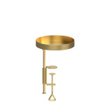 Rivanto® Runde Fensterbankhalterung Gold S, Fensterbankklemme, L 14 x B 14 x H 20,9 cm S