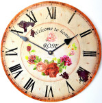 Rivanto® Wanduhr mit 30 cm Durchmesser, Motiv Welcome home 