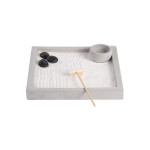 Rivanto® Zen Garten Größe S in Geschenkverpackung, 20 x 20 cm, Meditativ für Wohnzimmer, Büro Quadratisch 20 x 20 cm
