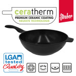 Steuber Aluguss Wok Ø30 cm, ceratherm-Premium Beschichtung, Induktion Ø30 cm Wok