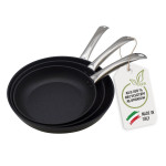 Steuber Antihaft-Bratpfannen RECYCELT ECO, 100% recyceltes Aluminium, Edelstahlgriff, Induktionsgeeignet 