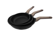 Steuber Bratpfanne La Paz, Ausführung wählbar, Holzdesign-Griff, GREBLON®-Antihaftbeschichtung, Induktion, handlicher Griff 