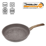 Steuber STONEWOOD Bratpfanne Ø 28 cm für öl- und fettfreies Braten, für alle Herdarten, robuste GREBLON Antihaftbeschichtung, Induktionspfanne Durchmesser 28 cm