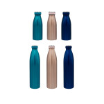 Steuber Edelstahl Thermo Trinkflasche doppelwandige Isolierflasche mit auslaufsicherem Deckel 