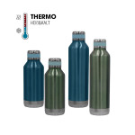 Steuber Edelstahl Thermoflasche mit Silikon-Manschette, Größe & Farbe wählbar, doppelwandig für lange heiße & kalte Getränke 