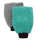 Steuber Mikrofaser Handschuh 2er Set, saugstark & fusselfrei, mit flexiblem Bund, Lack- und Oberflächen-schonend 