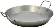 Steuber Paellapfanne für den Grill Ø31 cm, Antihaft-Servierpfanne und für Holzgrill, Gasgrill & Lagerfeuer, für Fisch, Gemüse, Käse 