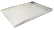 Steuber Plancha Platte 36 x 26 cm Edelstahl-Grillplatte mit Rand, Teppanyaki Grillplatte für Burger, Induktionsherd & Kohlegrill 