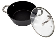 Steuber Premium Kochtopf RECYCLED m. Deckel umweltschonend aus 98% recyceltem Aluminium, Antihaft-beschichtet, alle Herdarten, Backofen-geeignet 