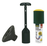 Steuber Rohrreiniger A2000 Set - macht Pümpel, Pömpel u. Rohrreinigungsspirale überflüssig!, 125 ml, WC-Adapter, Griff 125 | A2000 Komplett-Set