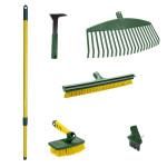 Steuber Teleskopstiel frei mit 5 Aufsätzen kombinierbar, ausziehbar bis 140 cm 