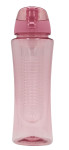 Steuber Trinkflasche Flavour 700ml rosa mit Filtereinsatz, für Sport & Freizeit, Schraubverschluss mit Dichtungsring, Tragelasche rosa