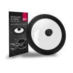 culinario universal Glasdeckel mit Auslassventil und Silikonrand Universaldeckel für Töpfe und Pfannen mit Ø 24/26/28 cm für Durchmesser: 24/26/28