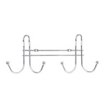 TOP STAR - Garderobenleiste gerade Form 30 cm verchromt 2 Haken, 4 Kugeln 