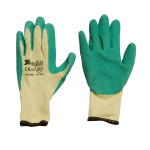 XCLOU GARDEN Gartenhandschuh, Gummihandschuh, grün, mit Strickbund 