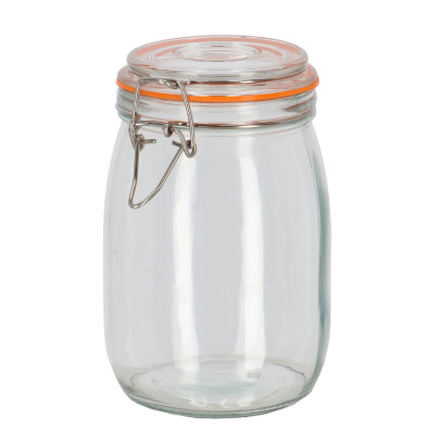 12 Stück Rivanto® Einmachglas 1 Liter Aufbewahrungsglas zur Lebensmittellagerung 