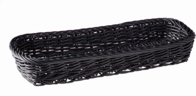 APS Besteck-Korb aus Polypropylen, schwarz, 27 x 10 cm, Höhe 4,5 cm 