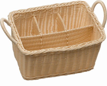 APS Besteck-Korb -ECONOMIC-, Polypropylen, beige, 26 x 18 cm, H: 15 cm 
