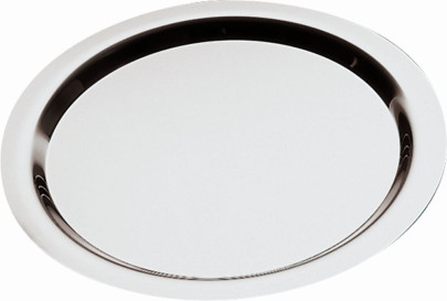 APS Tablett -Finesse- rund, ca. Durchmesser 58 cm, H 2 cm Edelstahl 