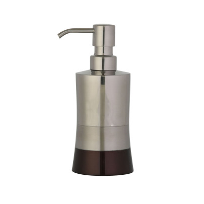 Axentia Seifenspender Lucca aus Edelstahl 300 ml Ø 7,5 cm, Höhe 17,5 cm Flüssigseifenspender 