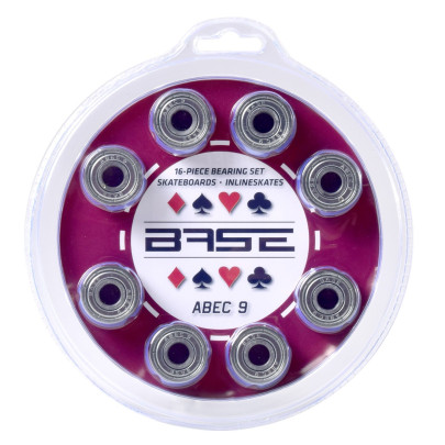BASE 16er Pack Inline Kugellager ABEC 9 - für alle Marken - Speed Bearings ABEC 9