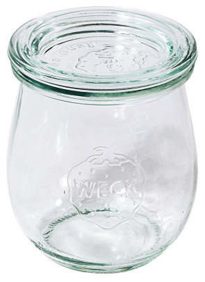 Contacto 12 Stück Weck Tulpenglas 220 ml Einmachglas Ø6 cm 