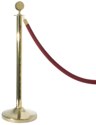 Contacto Abgrenzungsseil, schwarz 150 cm mit goldfarbener Öse 