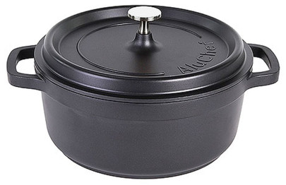 Contacto AluChef® Kochtopf rund schwarz Größe wählbar 