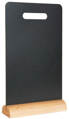 Contacto Aufsteller Schreibtafel A4, 32,5 x 21 x 6 cm, auf lackiertem Holzfuß, Schreibtafel 
