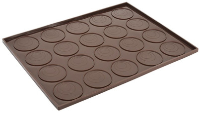 Contacto Backmatte Backmatte Macarons, Silikon, Ø25/40/65 x H9 mm, auch für Whoopies, Matten 40x30 cm, temperaturbeständig -60°C bis +230°C 