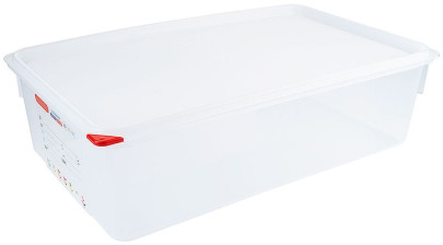Contacto Behälter GN 1/1 150 mm mit HACCP Colorclip Deckel aus Polypropylen, transparent 