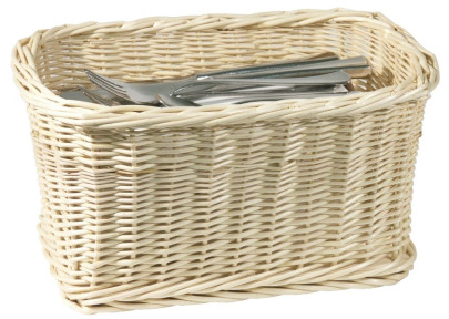 Contacto Besteckkorb 25 x 15 x 15 cm aus heller Naturweide 